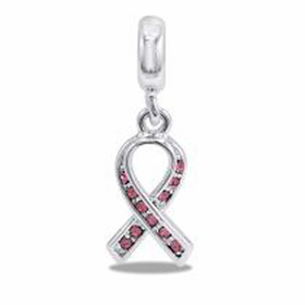 pink ribbon charm