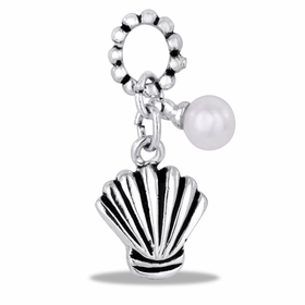shell charm with pearl