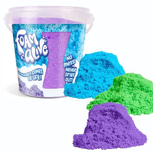 foam alive bucket with sand