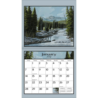 outdoors calendar inside january