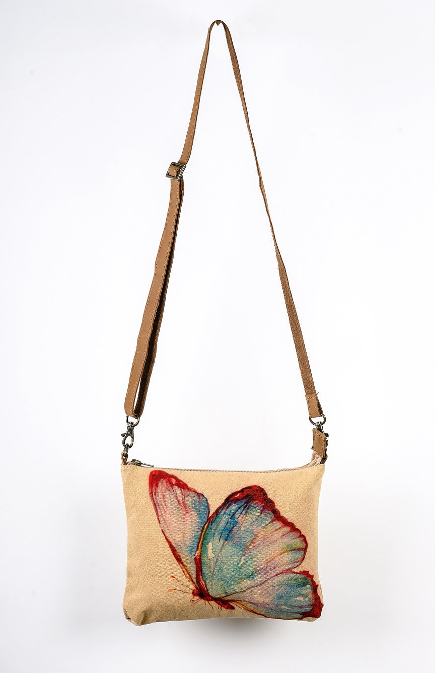 butterfly design sling purse
