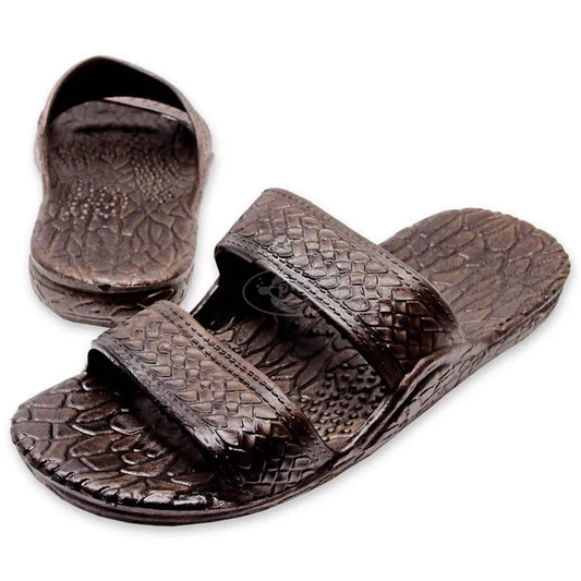 dark brown hawaiian sandals