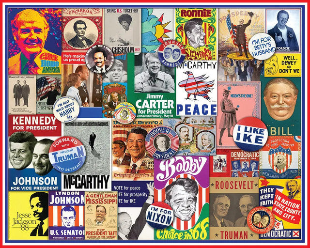 Puzzle image of historical political posters
