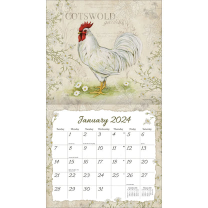 inside rooster calendar january