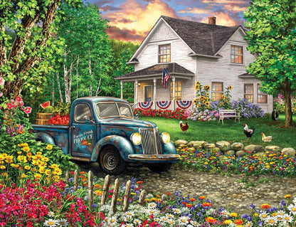 Puzzle image of a countryside scene