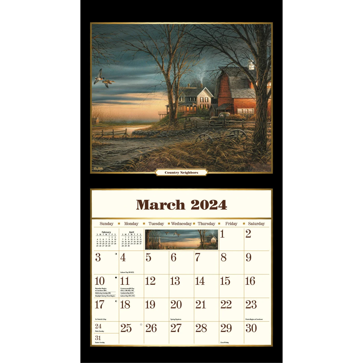 inside calendar march