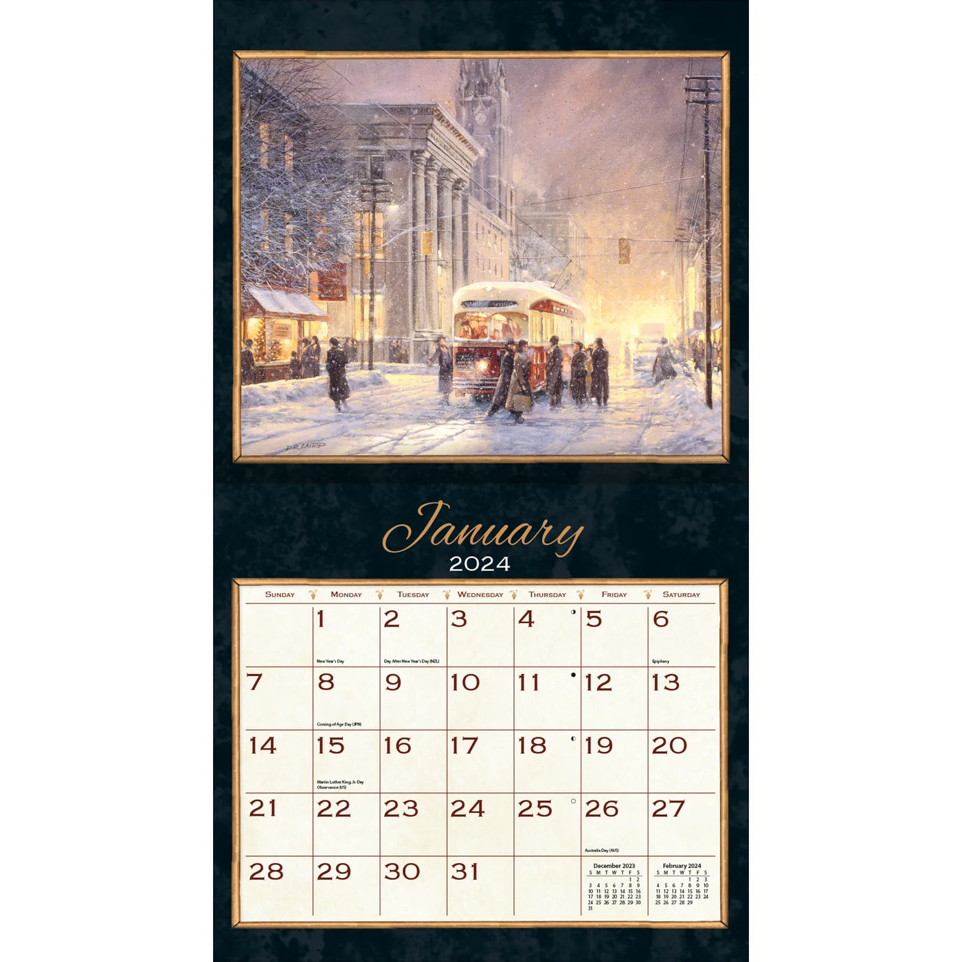 inside treasured time calendar January