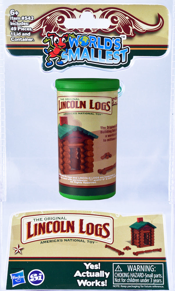 worlds smallest Lincoln logs package
